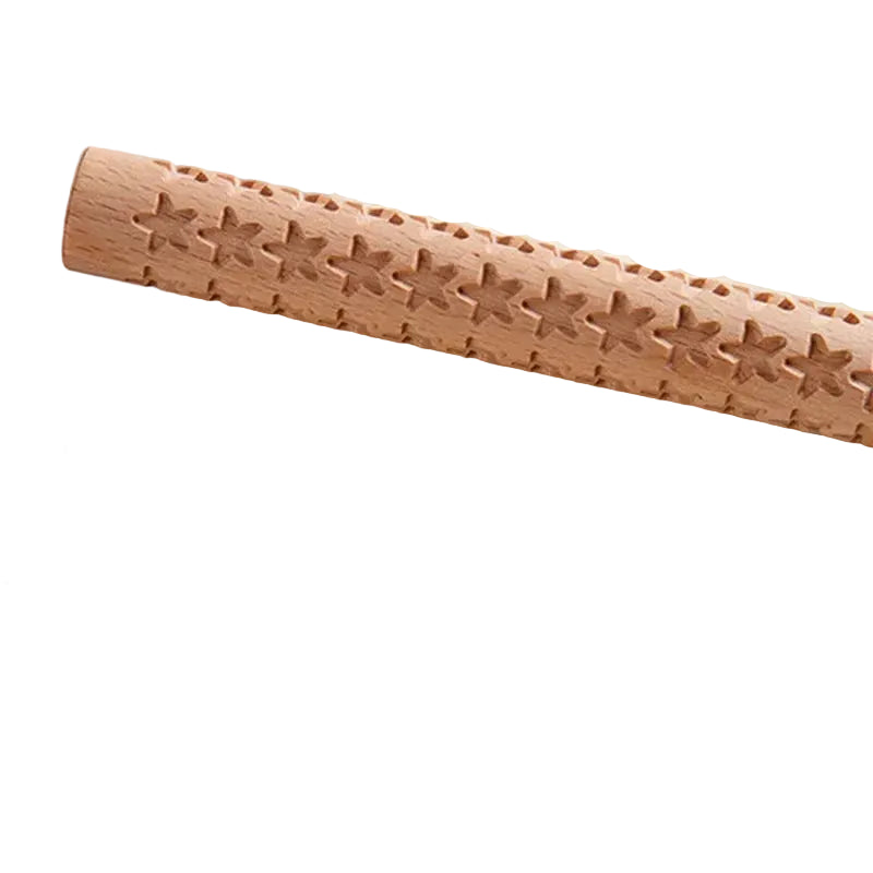 Knetkunst 10-teiliges Ton-Texturroller-Set aus Holz – Strukturwalzen für Keramik, Töpfern und DIY