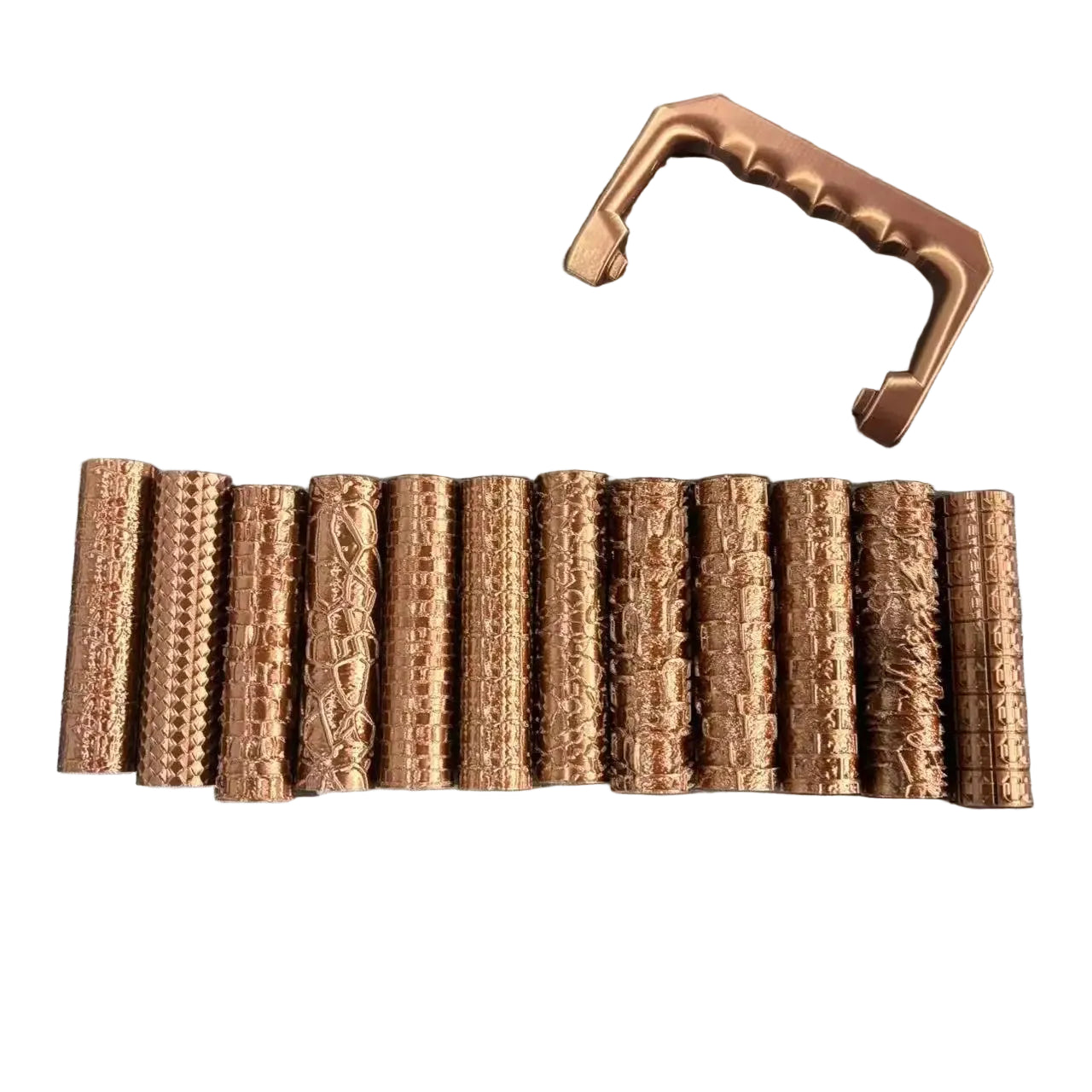 Knetkunst 13-teiliges Texturroller-Set mit Griff – 3D-Strukturroller für Ton, Keramik und Modellierarbeiten