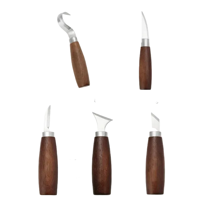 Knetkunst 5-teiliges Tonschnitzmesser-Set – Edelstahlklingen mit Ergonomischem Griff für Modellieren und DIY