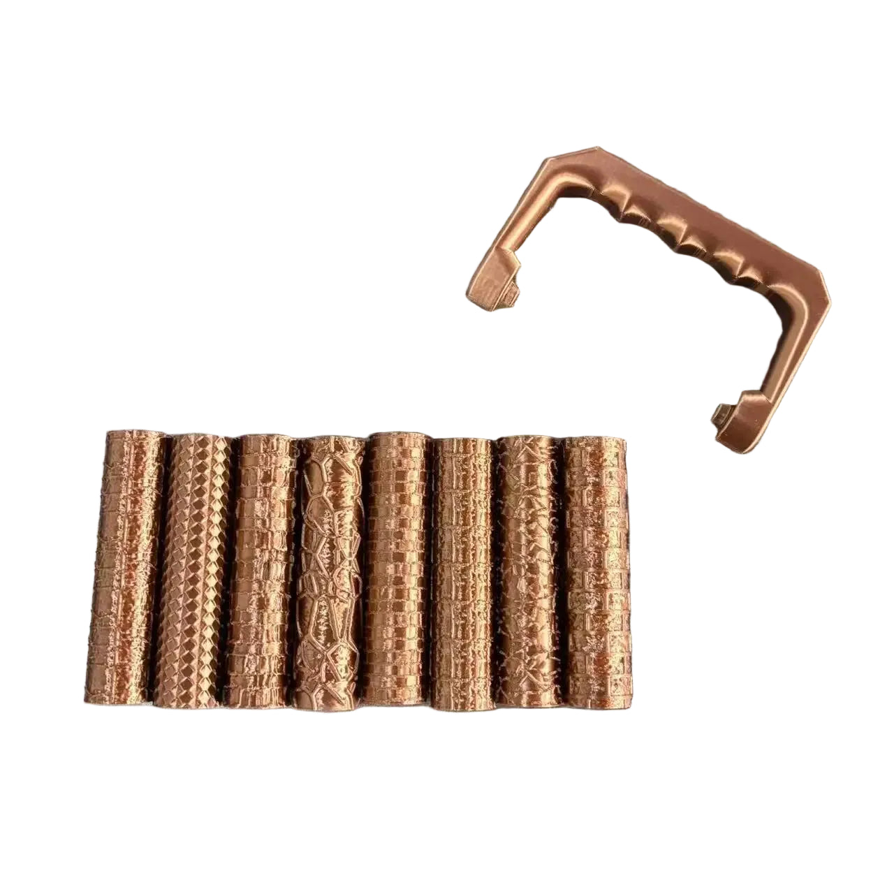 Knetkunst 13-teiliges Texturroller-Set mit Griff – 3D-Strukturroller für Ton, Keramik und Modellierarbeiten
