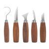 Knetkunst 5-teiliges Tonschnitzmesser-Set – Edelstahlklingen mit Ergonomischem Griff für Modellieren und DIY