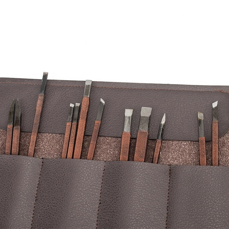Knetkunst Manganstahl Schnitzmesser-Set – Gravur- und Siegelwerkzeug mit Siegelhalter für DIY